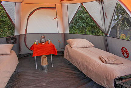 Tent interior - Okavango Delta Ride | Botswana Horse Riding Safaris